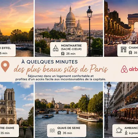 Bright & Comfortable Retreat 20 Min From Paris Apartman *